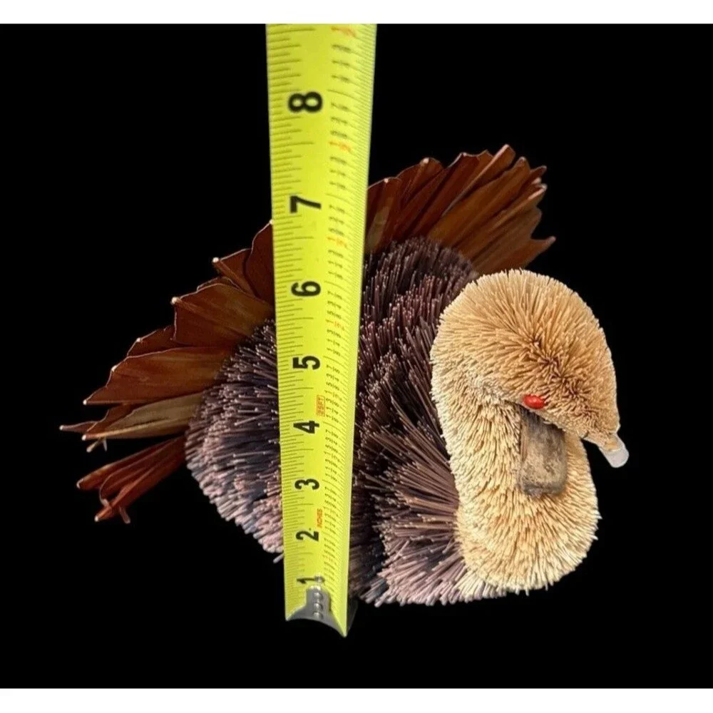 Vintage Bottle Brush Turkey Center Piece Thanksgiving home decor Shelf Sitter